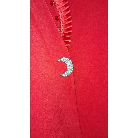 A Champagne Women's Two Piece Dress Red Vintage Embellished Grandma Core 24W - Picture 2 of 11